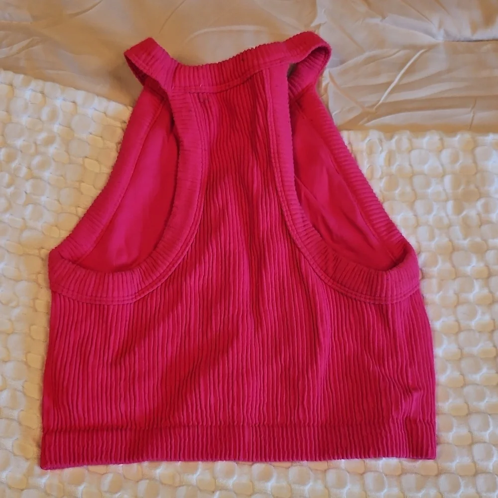 Aerie Bright Pink Sports Bra - Picture 2 of 3